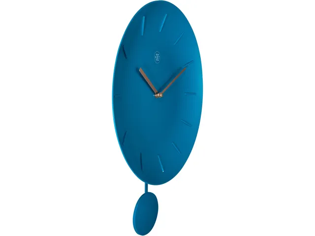 Wandklok nXt Bowl Ø 30cm turquoise streepaanduiding