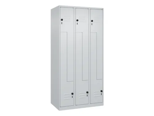 Z-garderobekast,HxBxD 1850x900x500mm,vak B 150/300mm,draaigrendel
