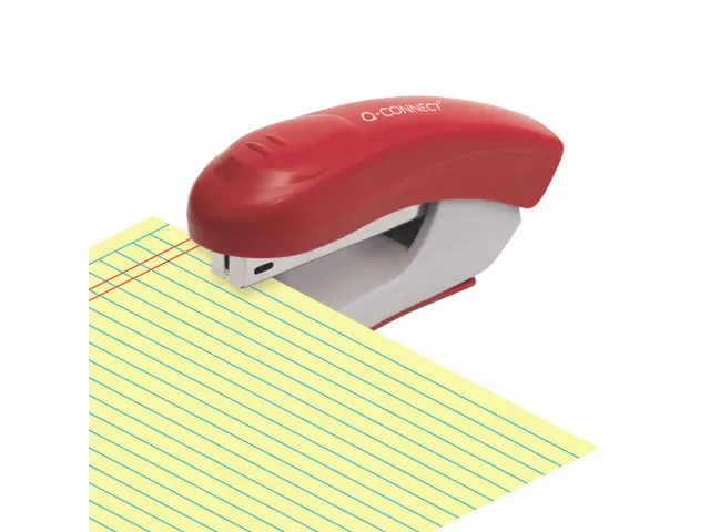 Q-connect Nietmachine Plastic Half Strip 20vel Rood