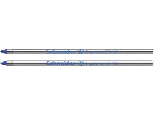 Balpenvulling Schneider Express 56 M 2 stuks op blister blauw