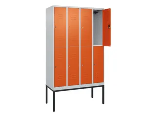 dubbeldekse locker,HxBxD 2120x1200x500mm,4x2vak.,vak B 300mm,cil.-slot - 2