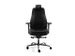 Chaise de bureau 24 heures Assise cuir/tissu Noir