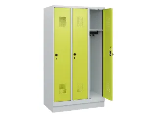 schoollocker,HxBxD 1630x900x500mm,3vak,vak B 300mm,draaigrendel,sokkel - 1