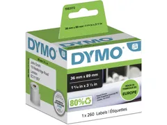 Etiket Dymo 99831 labelwriter 36x89mm adreslabel 260stuks 1983172
