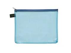 Trousse Foldersys A5 EVA sans PVC bleu transparent