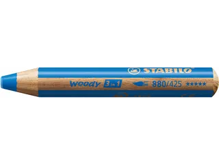 Kleurpotloden STABILO 880 woody 3 in 1 multitalent middelblauw - 3