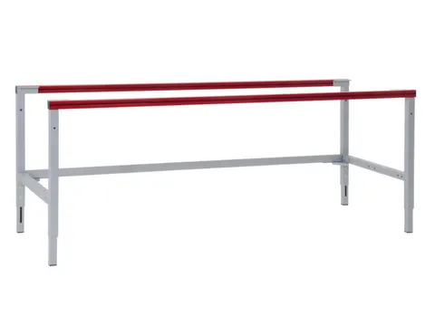 paktafel,HxBxD 660-930x2000x800mm,4voeten RAL9006,in h. verstelb.