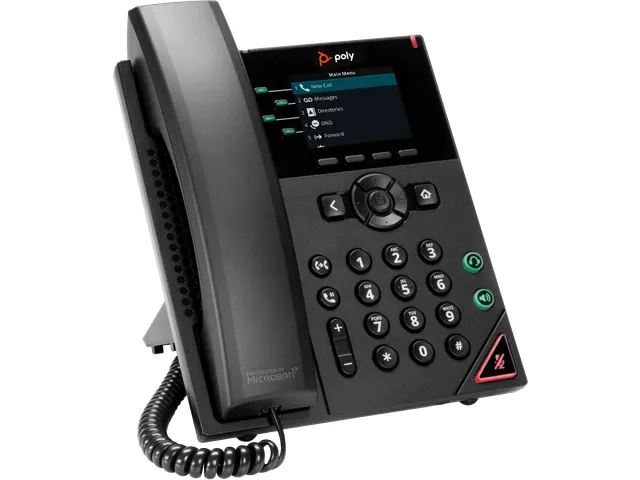 Téléphone IP Poly VVX 250 à 4 lignes et compatible PoE GSA/TAA