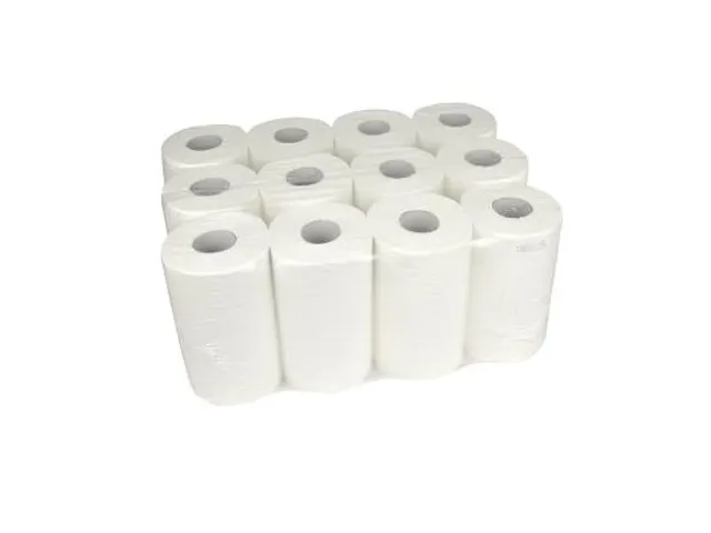 Poetsrol Budget Mini 1-laags 21,5xØ14cmx120m 11 rollen Wit