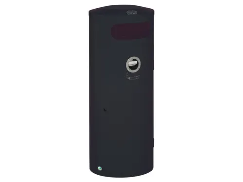 Combi-Asbak 70 Liter HxØ 1045x420mm Ral7021 Antraciet Afsluitbaar