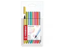 Viltstift STABILO pointMax 488/8 medium assorti pastel etui à 8 stuks