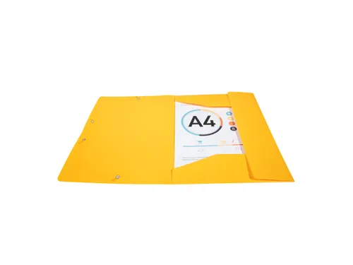 Elastomap A4 3 Kleppen Oranje Polypropyleen Ondoorschijnend