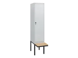 locker met bank,HxBxD 1950x400x815mm,1vak,vak B 400mm,draaigrendel