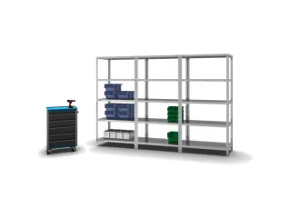 magazijnstelling,grondveld,HxBxD 2000x1000x500mm,vaklast 350kg - 3