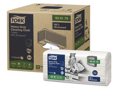 Biobased Heavy-Duty Reinigingsdoeken 1-laags Wit 35,5x41,5cm 420st