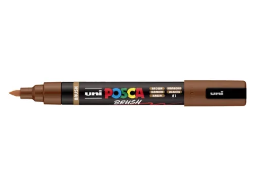 Paintmarker Uni POSCA PC-5BR brushpunt M bruin