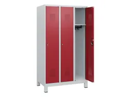 schoollocker,HxBxD 1630x900x500mm,3vak,vak B 300mm,cil.-slot,voeten