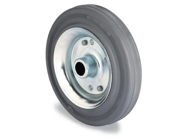 Wiel Massief Rubberen Band Blauw/grijs Staalplaat-Velg Øxb 200X50Mm