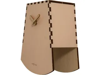 Tafelklok NeXtime Rocky 19.5x18x8.8 cm hout zalm - 5