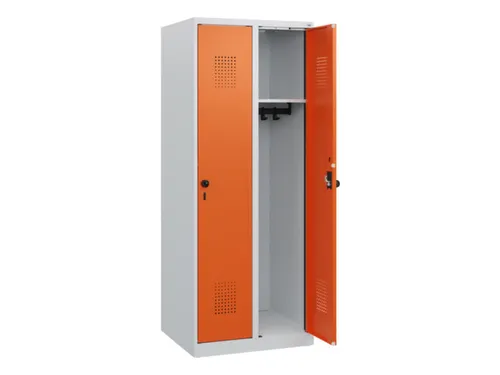 schoollocker,HxBxD 1530x600x500mm,2vak,vak B 300mm,draaigrendel