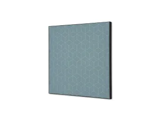 Wanddecoratie Textiel Set 40x40cm Hexagon Grijs - 1