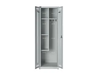 schoonmaakkast,HxBxD 1850x600x500mm,4vakken/kledingstang/haken - 1