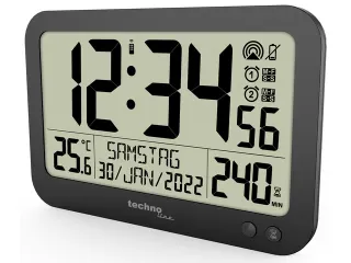 Digitale wandklok Technoline WS 8026 223x148x17mm zwart met afstandsbe - 1
