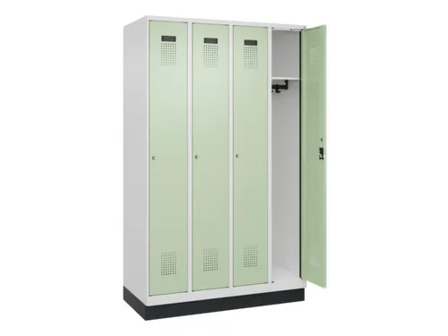locker,HxBxD 1950x1200x500mm,4vak,vak B 300mm,cil.-slot,sokkel