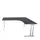 bureau in vrije vorm,HxBxD 740x1800x1600mm,vrije vorm,CC-zwart
