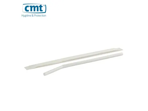 CMT Drinkrietjes flexibel plastic wit 21x0.6cm 10.000 Stuks