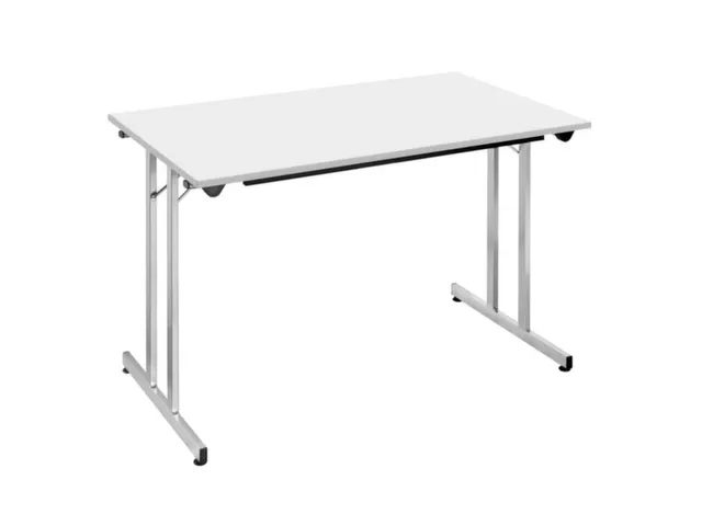 Klaptafel Vrijstaand 120x70 Cm Onderstel Aluminium Blad Lichtgrijs