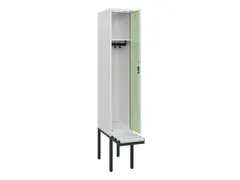 locker met bank,HxBxD 1950x300x815mm,1vak,vak B 300mm,cilinderslot