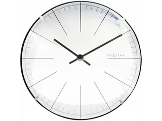 Wandklok NeXtime Big Stripe Ø20cm glas wit streepaanduiding - 2