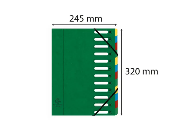 Sorteermap Harmonika vensters 12vak gr.