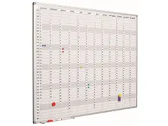 Verticale Jaarplanner Magnetisch 90x120cm Engels Softline profiel 8mm