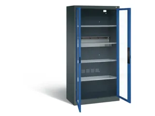 acculaadkast 1950x930x500mm 5stekkerdozen 230V cil.-slot front RAL5010 - 1