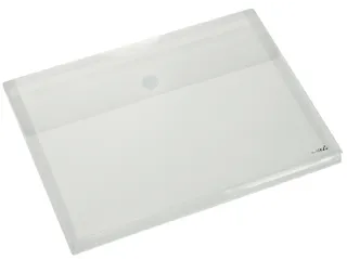Enveloptas HF2 A4 330x250x30mm dwars PP transparant wit - 1