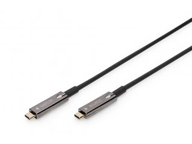 HDMI AOC hybride glasvezelkabel type USB C-USB C St/St 20m UHD 4 Zwart