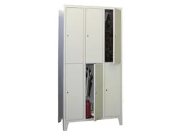 lockerkast,RAL 7035,HxBxD 1850x1200x500mm,3x2vakken,vak B 400mm