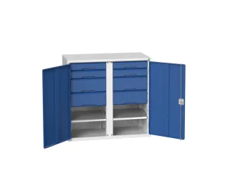 universele kast,HxBxD 1000x1050x550mm,2xStalen bodem,8lade(n) - 1