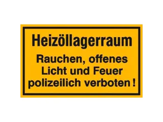 aanwijzingsbord,Opslagruimte stookolie Roken,PVC,om te verlijmen - 1