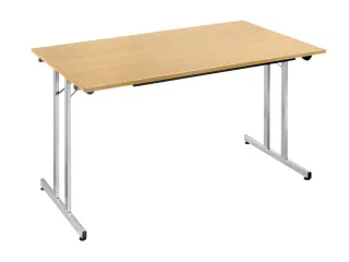 Klaptafel Vrijstaand 140x70 Cm Onderstel Aluminium Blad Beuken - 1