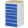 ladekast 1035x580x650mm 7laden cilinderslot RAL7035 RAL5010 beuken