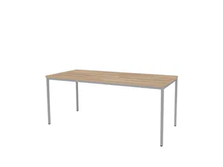 Domino Basic Tafel Vaste Hoogte 180x80 honey castello alu 4-poots - 1