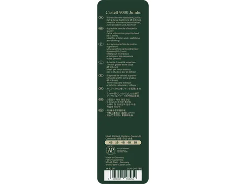 Potlood Faber-Castell 9000 Jumbo etui met 5 stuks