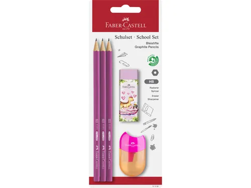 Potlood Faber-Castell 1111 HB schoolset 5 stuks op blister