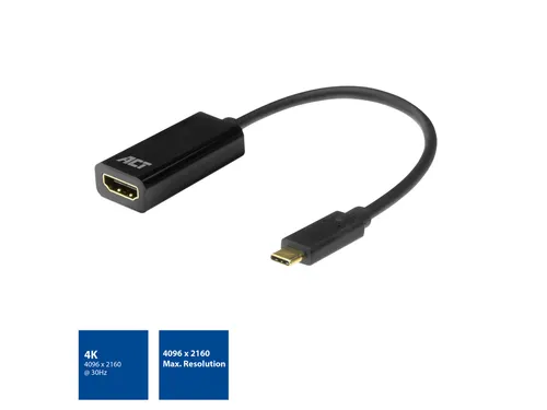 Adapter ACT USB-C naar HDMI 4K 30Hz 0.15 meter