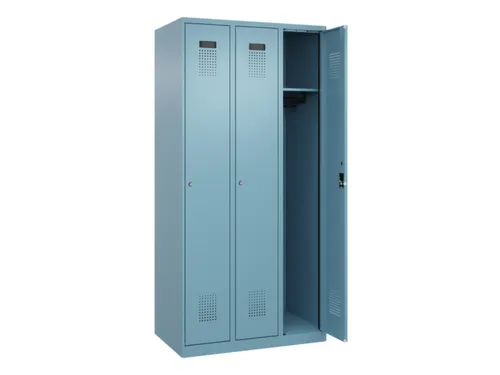 locker,HxBxD 1850x900x500mm,3vak,vak B 300mm,cil.-slot,staand op vloer