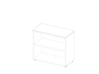 kantoorstelling,HxBxD 815x900x450mm,1xhouten vloer,2ordnerhoogtes - 1