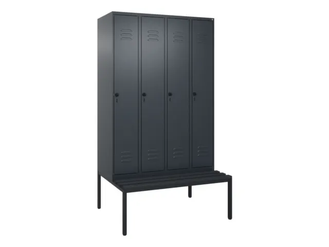 locker voor scheiding van kleding,HxBxD 2120x1200x815mm,4vak